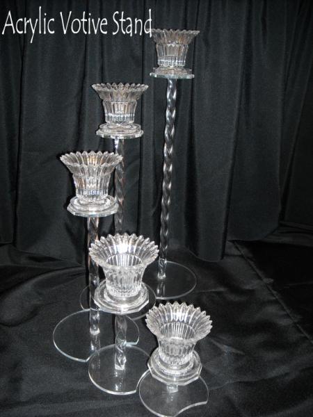 Rental store for acrylic votive stand 10 inch in Southeastern Oklahoma