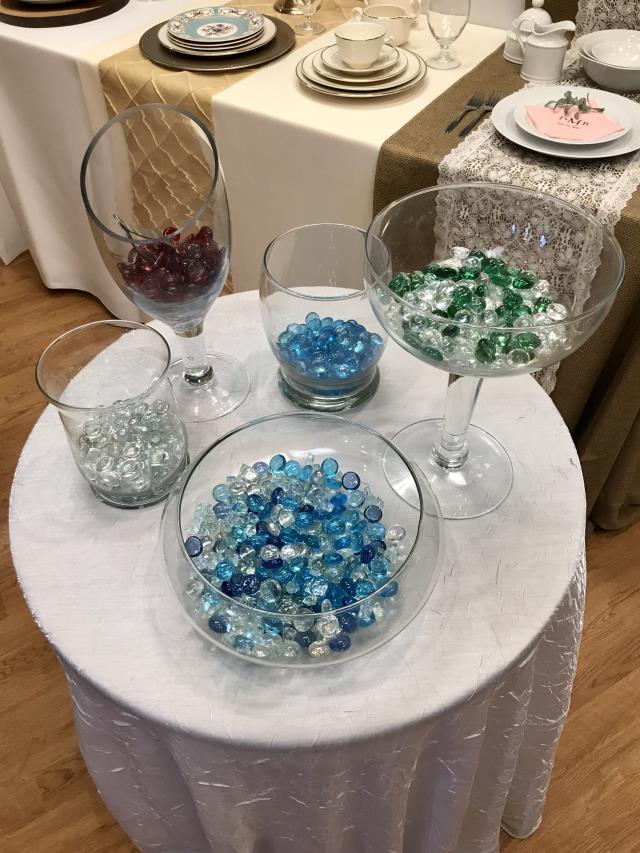 Rental store for candy buffet glassware set 5 pieces in Southeastern Oklahoma