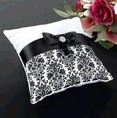 Rental store for pillow black damask in Southeastern Oklahoma