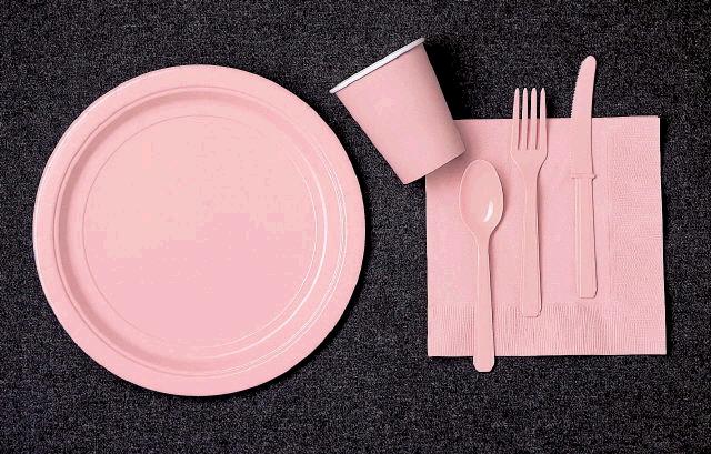 Rental store for forks plastic pink in Southeastern Oklahoma