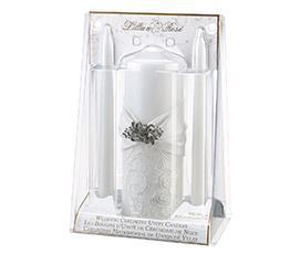 Rental store for unity candle set jeweled white in Southeastern Oklahoma
