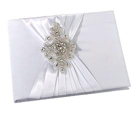 Rental store for guest book jeweled white in Southeastern Oklahoma