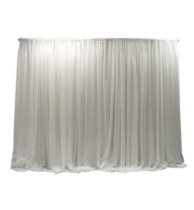 Rental store for white poly drape 94 inch x 52 inch in Southeastern Oklahoma