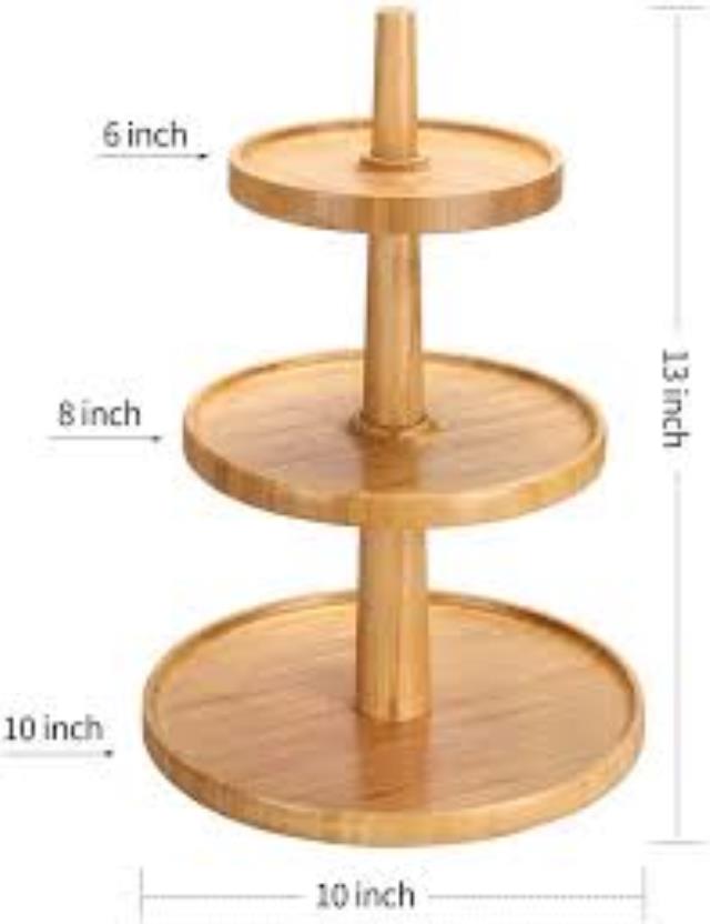 Rental store for 3 tier bamboo serving stand 9 inch h in Southeastern Oklahoma