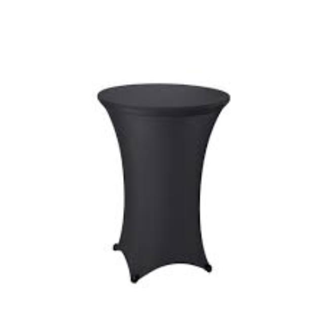 Where to find spandex cocktail tablecloth black in Ada