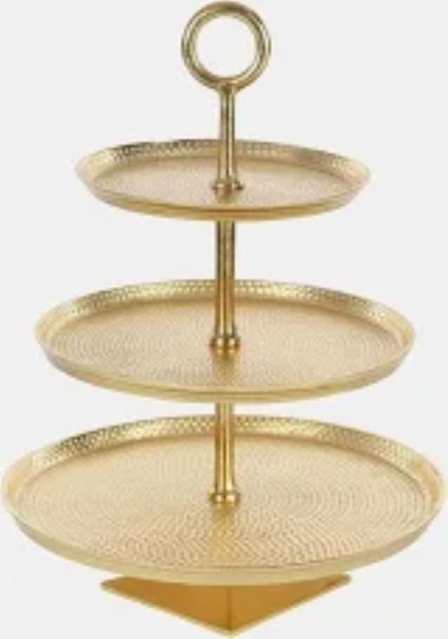 Rental store for 3 tier gold serving stand in Southeastern Oklahoma