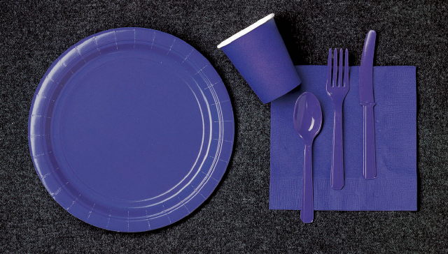 Rental store for forks plastic purple in Southeastern Oklahoma