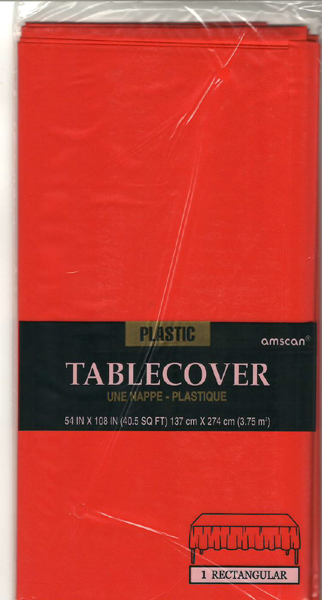Rental store for table cover 54 x 108 red in Southeastern Oklahoma